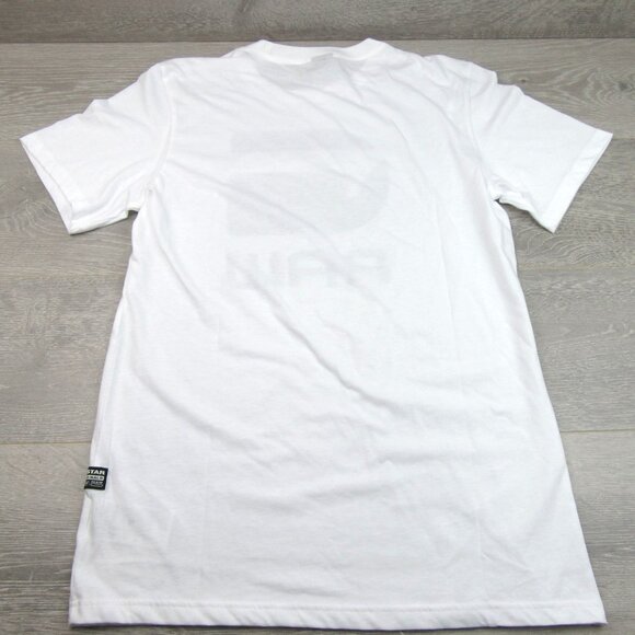 G-Star Raw White Graphic Logo Short Sleeve T-Shirt Mens Size Large Tee NEW - Picture 6 of 12